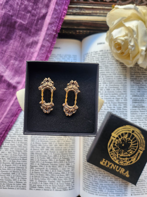 Arcane Resonance Collection - Handmade Bronze Stud Earrings