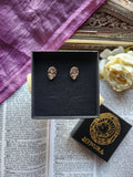 Colección Barroco Místico - Pendientes de Bronce Hechos a Mano