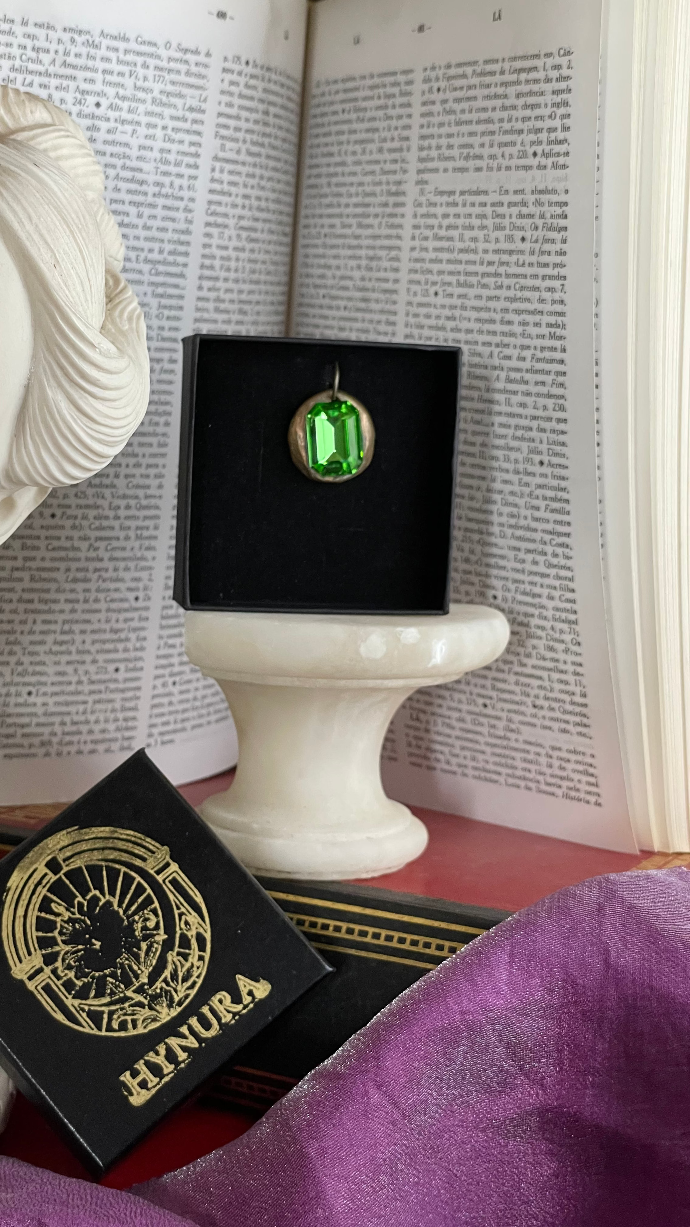 Handmade Emerald Pendant with Green Crystal Pendant