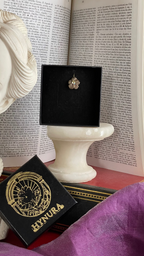 Eternal Bloom Collection – Handmade Bronze Flower Pendant with Yellow Opal Crystal