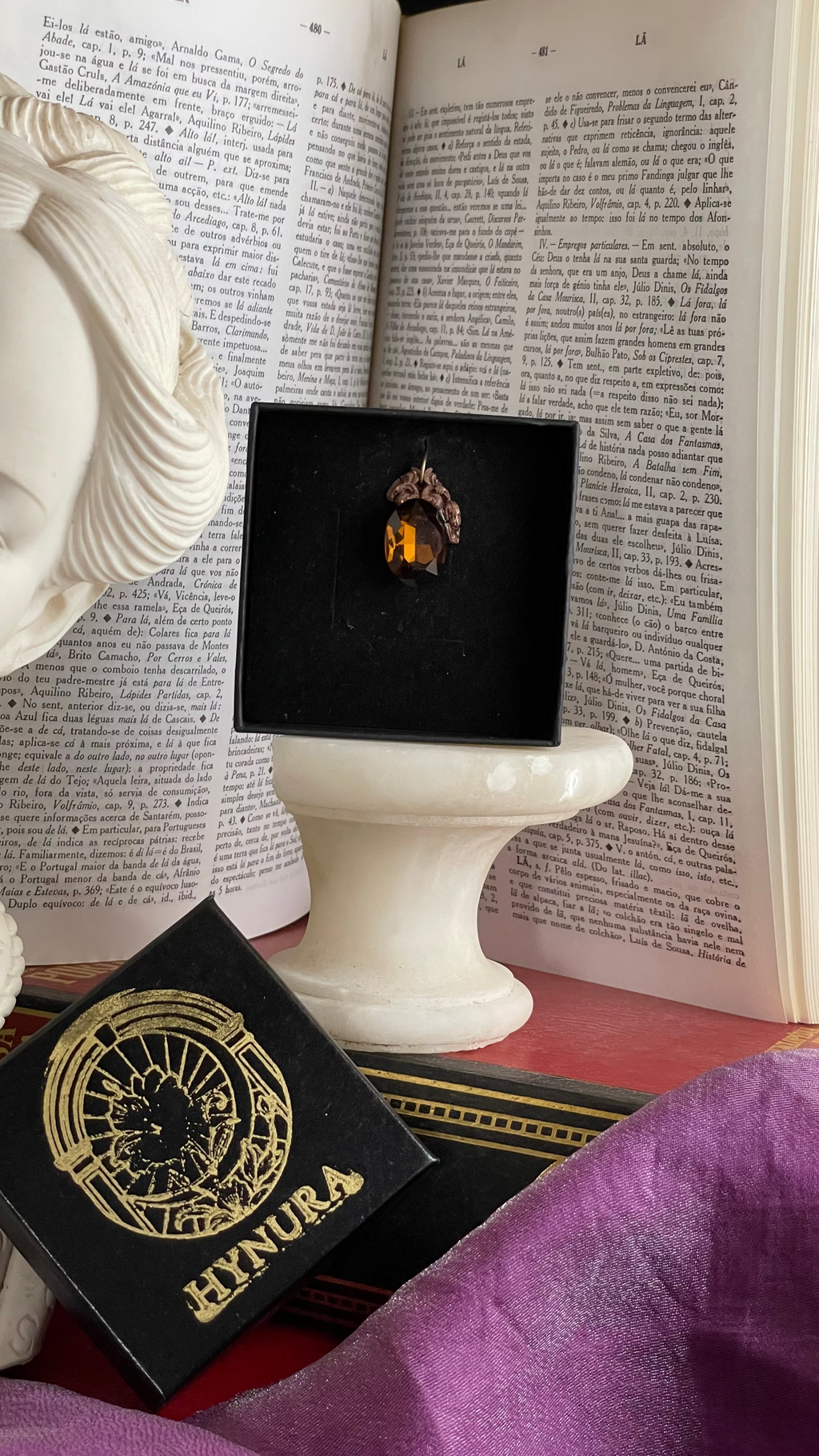 Arcane Resonance Collection – Handmade Copper Pendant with Brown Oval Crystal