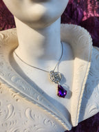 Rosarium Collection Collection - Handmade 999 Silver Rose Set with Fuchsia Crystal
