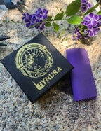 Arcane Resonance Collection – Handmade Bronze Pendant with Blue Oval Crystal