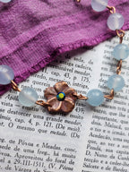 Eternal Bloom Collection - Aquamarine & Copper Bracelet