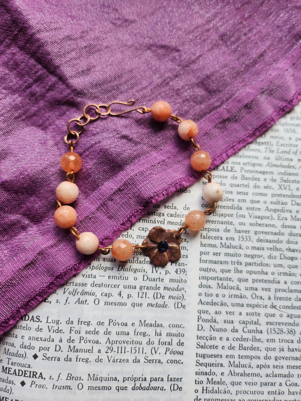 Eternal Bloom Collection - Pink Opal & Copper Bracelet