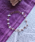Pulsera de cuarzo rosa y cobre