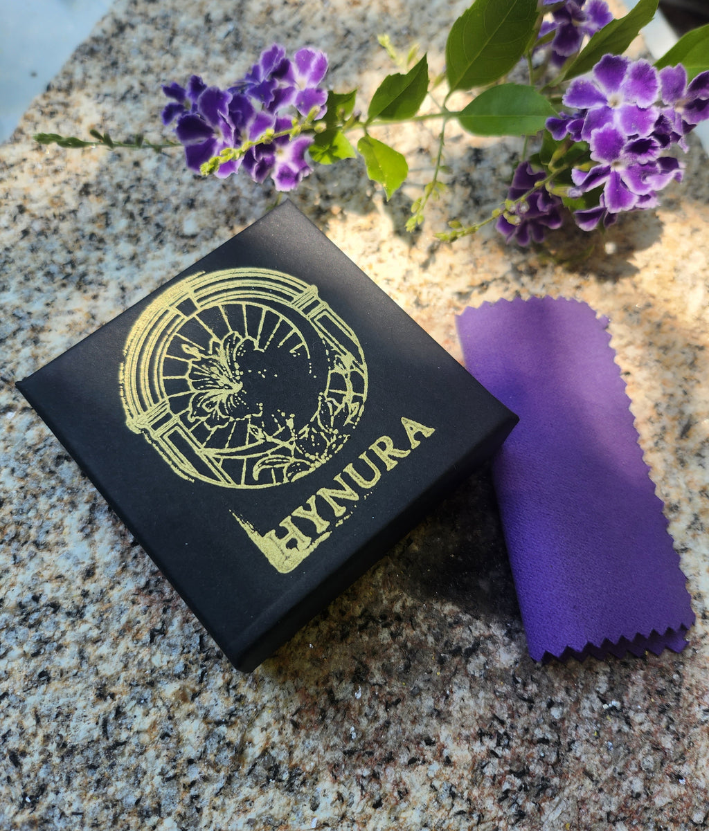 Rosarium Collection Collection - Handmade 999 Silver Rose Pendant with Aquamarine Blue Crystal