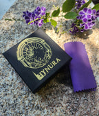 Rosarium Collection Collection - Handmade 999 Silver Rose Pendant with Aquamarine Blue Crystal