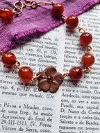 Eternal Bloom Collection - Carnelian & Copper Bracelet
