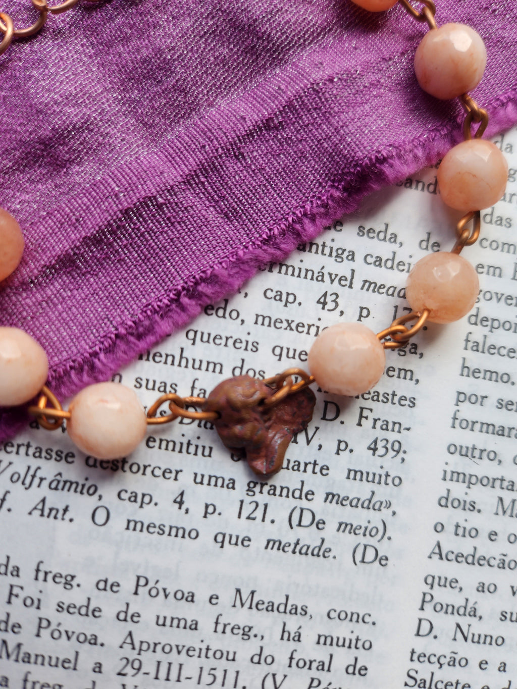 Echoes Of Heaven Collection - Pink Opal & Copper Bracelet