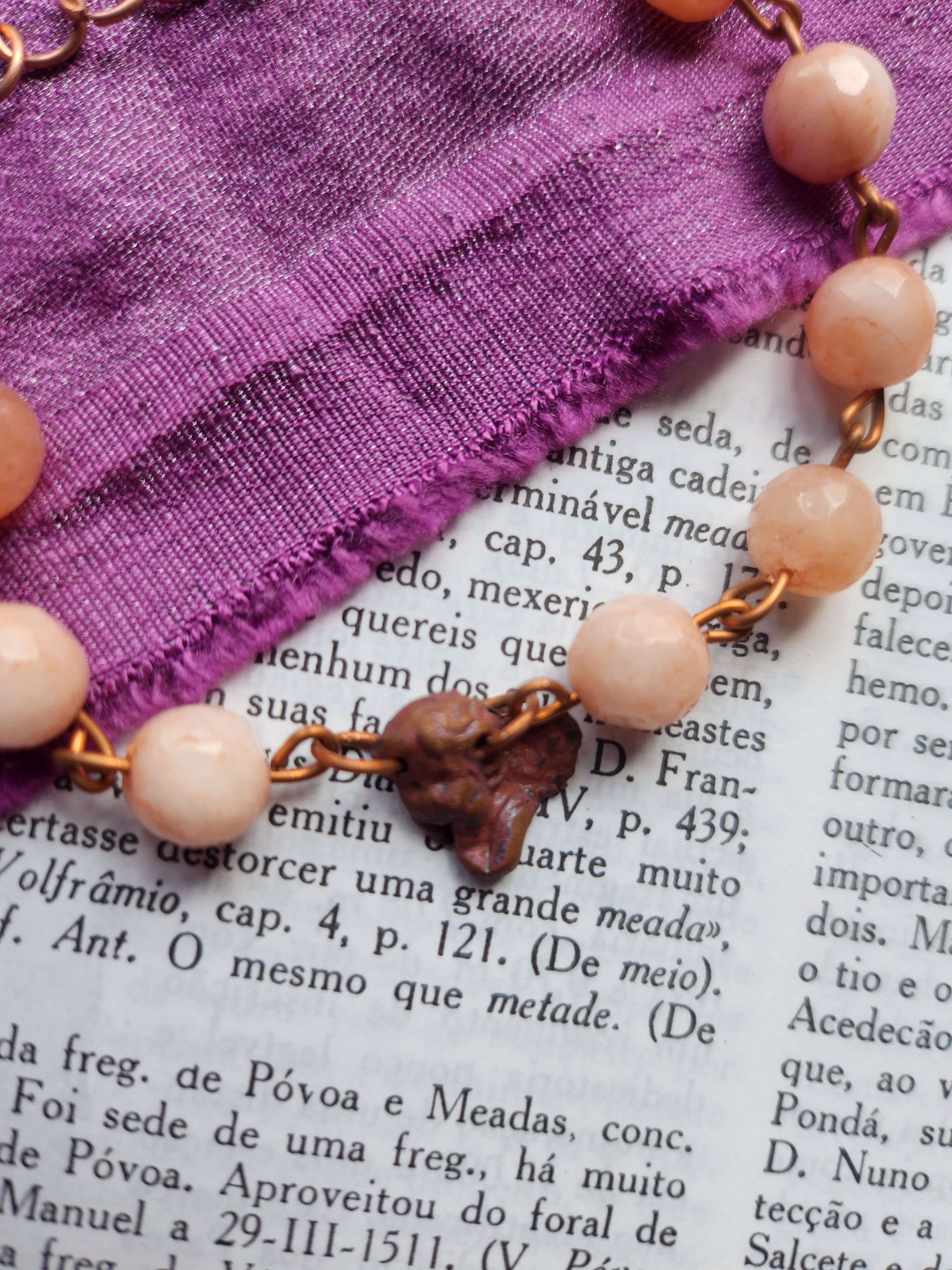 Echoes Of Heaven Collection - Pink Opal & Copper Bracelet