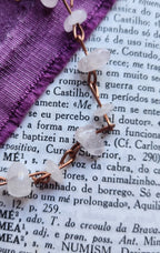Pulsera de cuarzo rosa y cobre