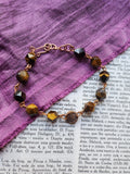 Pulsera Artesanal de Ojo de Tigre y Cobre