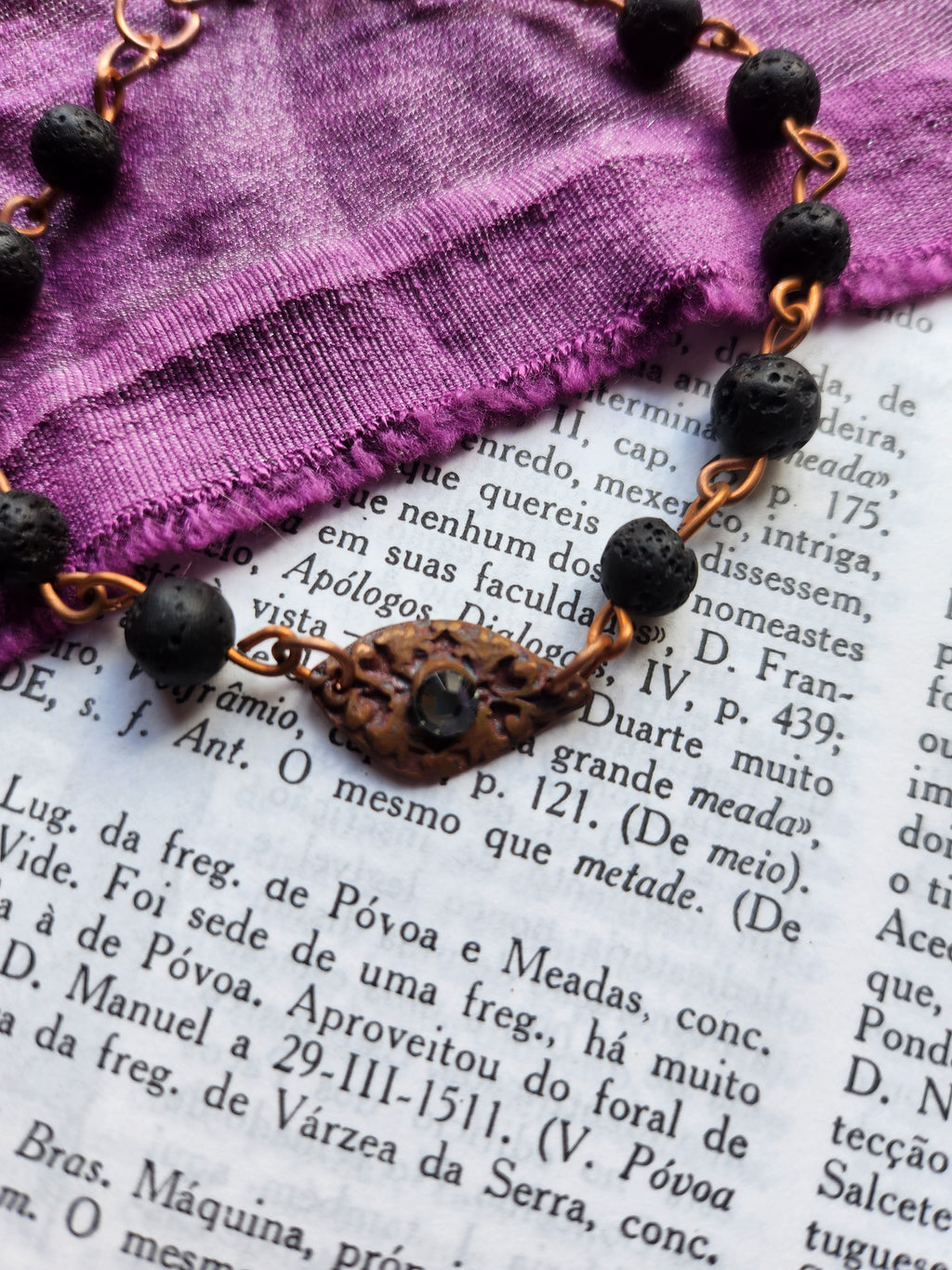 Arcane Resonance Collection - Volcanic Stone & Copper Bracelet