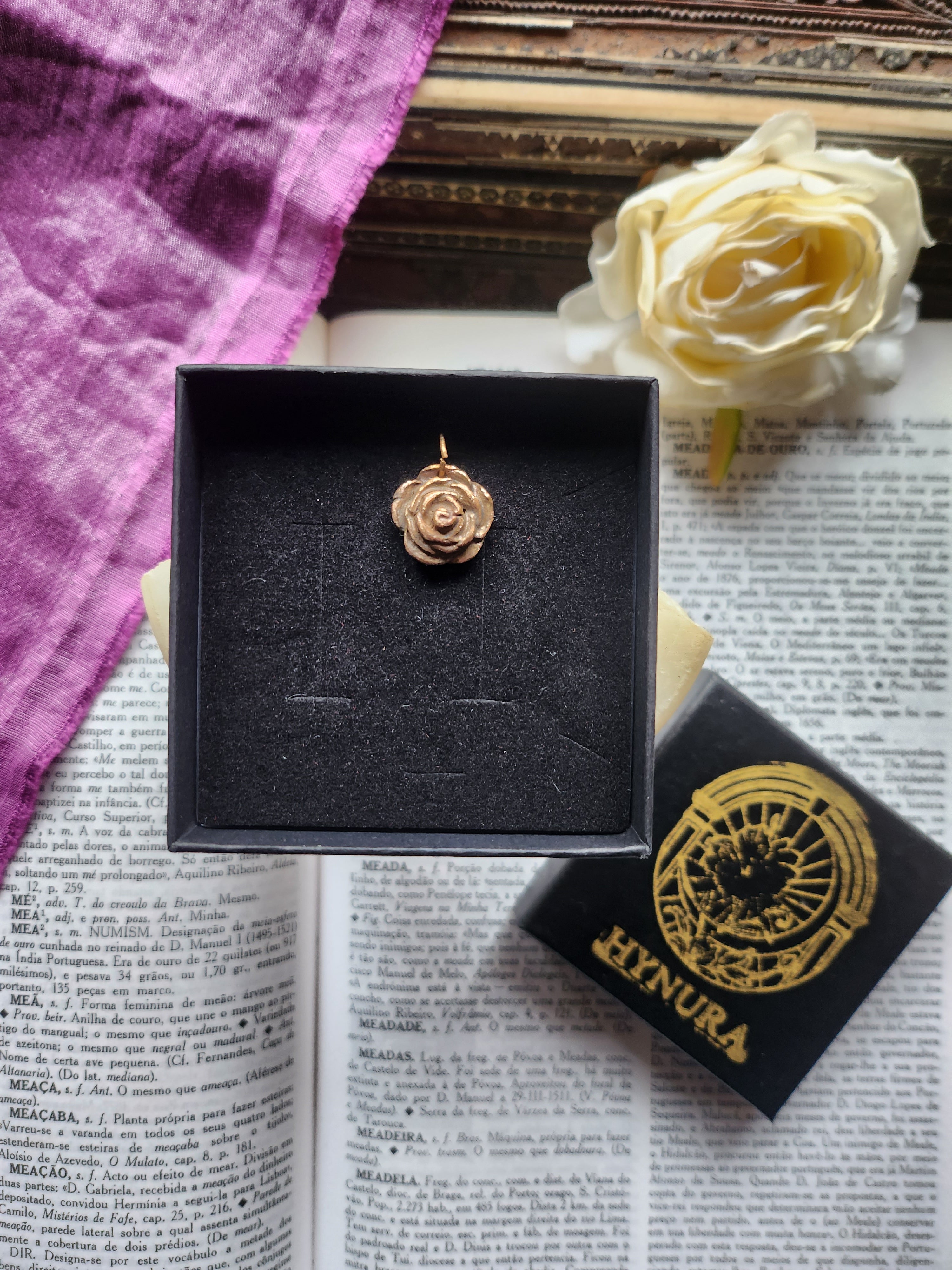 Rosarium Collection - Handmade Bronze Rose Pendant