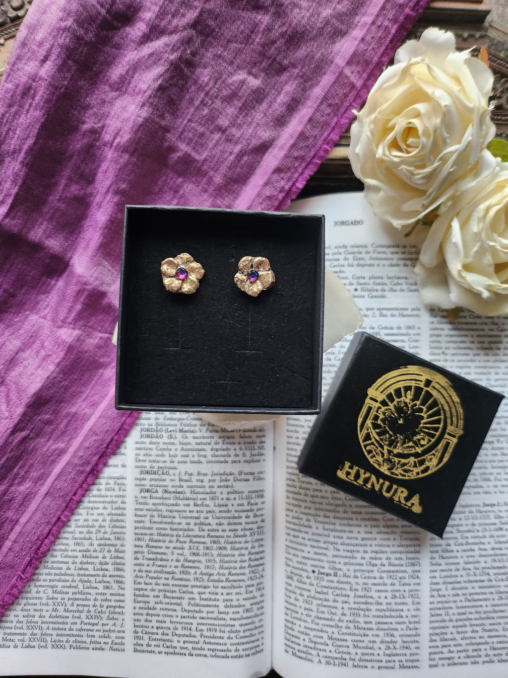 Eternal Bloom Collection – Handmade Crystal Flower Earrings with Multicolor Crystal