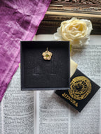 Eternal Bloom Collection – Handmade Bronze Flower Pendant with Green Crystal