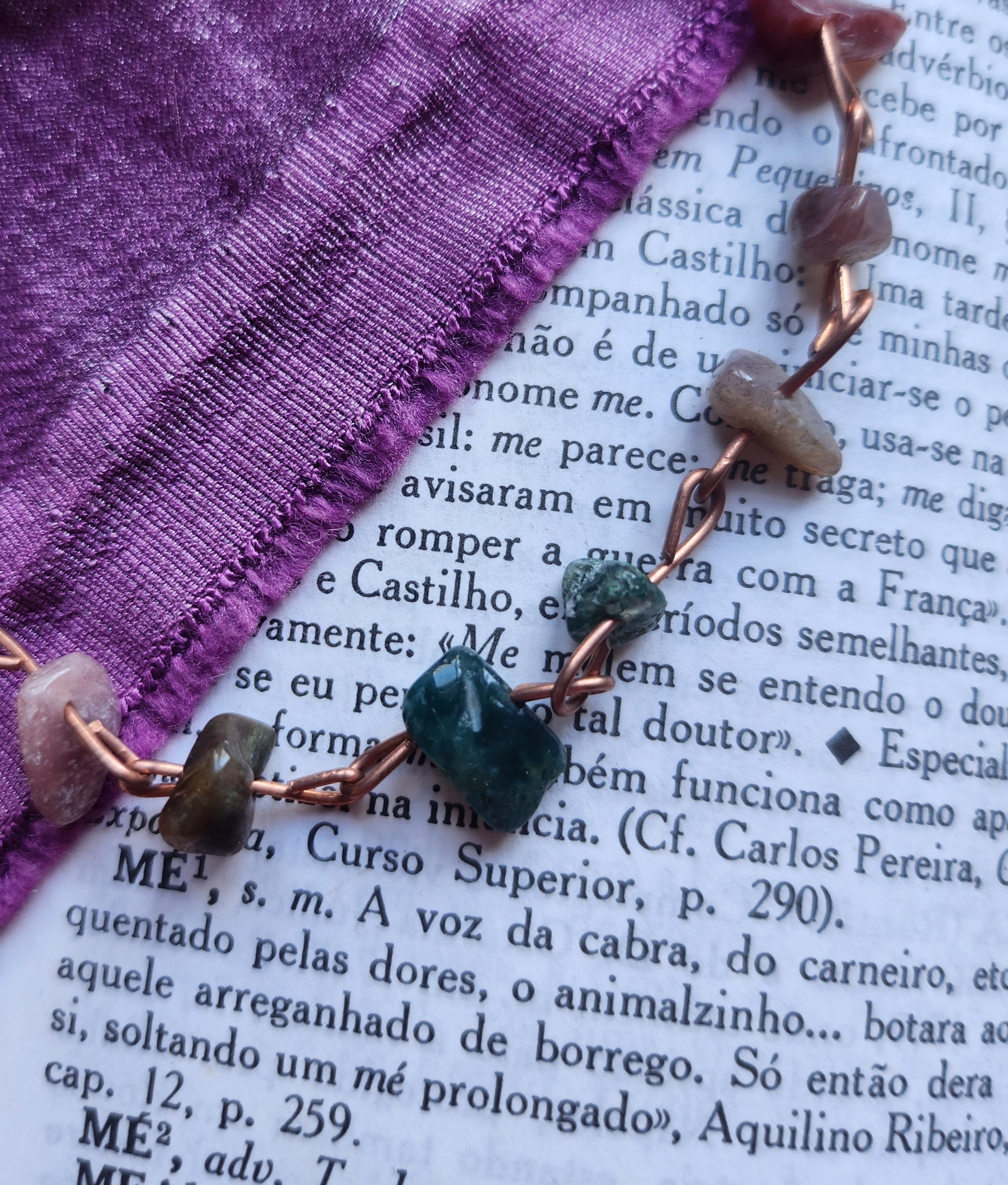 Pulsera de jaspe indio y cobre