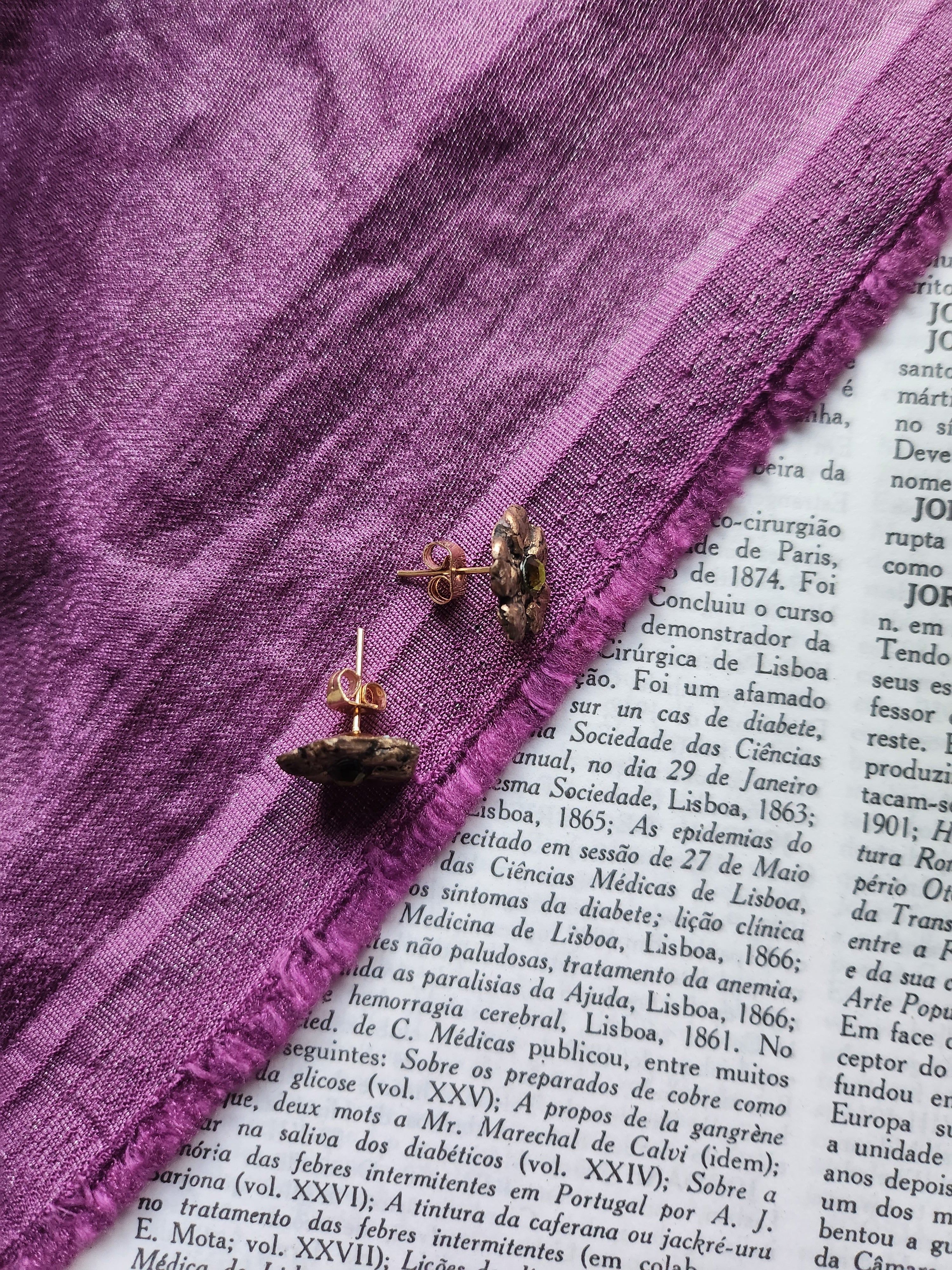 Eternal Bloom Collection – Handmade Crystal Flower Earrings with Green Crystal