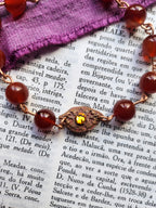 Arcane Resonance Collection - Carnelian & Copper Bracelet